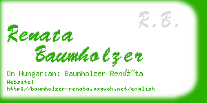 renata baumholzer business card